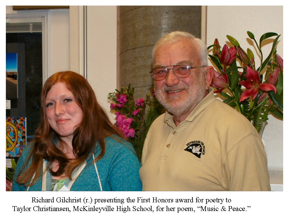2012 Peace Poetry Contest poetry award recepient
